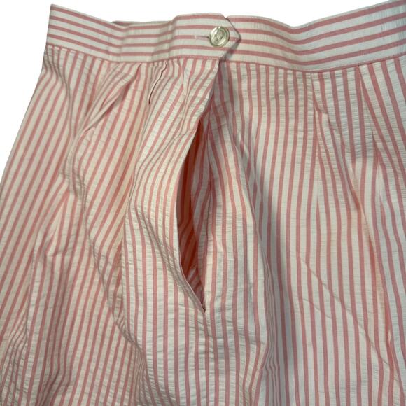 Vintage 80s Charter Club Jamie Justin Pink White Candy Stripe Skirt Sz 6 - Picture 3 of 8